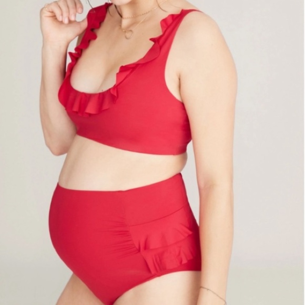 HATCH Antigua Maternity Bikini in Passion - Medium